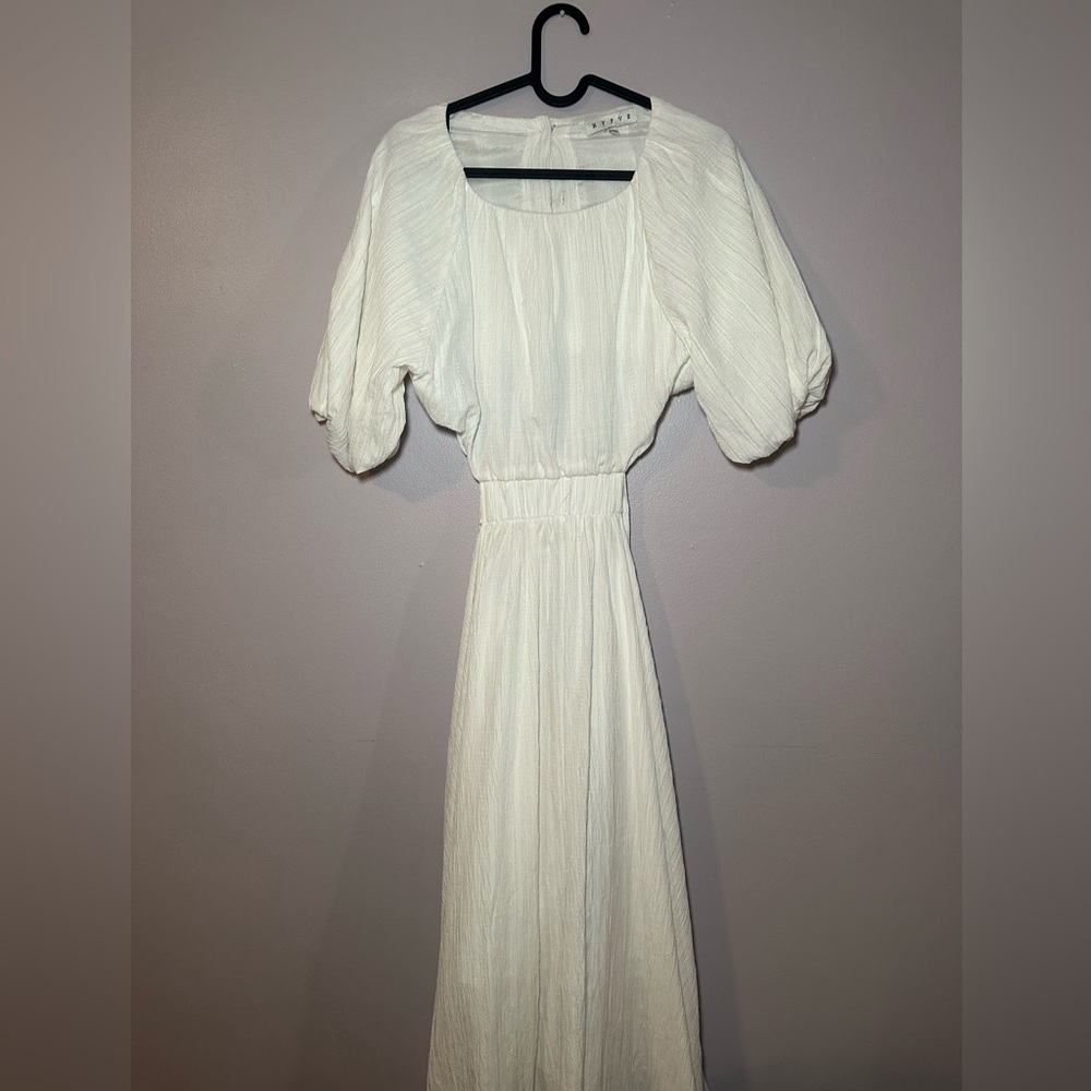 Backless white dress